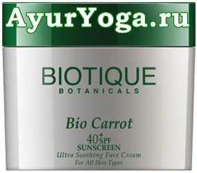   "   -40+"  (Biotique Bio Carrot Face Cream - 40+ SPF Sunscreen)