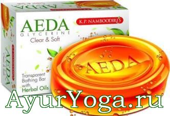 Глицериновое мыло Аеда (K.P. Namboodiri's Aeda Glycerine soap - Clear & Soft)