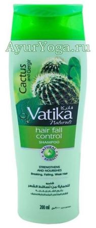 Шампунь против выпадения волос с Кактусом и Рукколой (Vatika Hair Fall Control Shampoo - Cactus & Gergir)