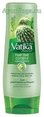 Кондиционер против выпадения волос с Кактусом и Рукколой (Vatika Cactus and Gergir Hair Fall Control Conditioner)