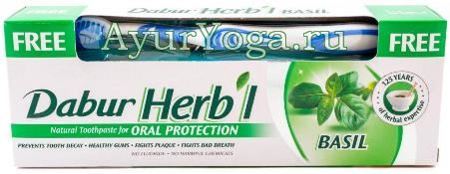 Базилик Дабур зубная паста (Dabur Herb'l Basil Oral Protection toothpaste)