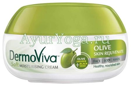 Омолаживающий крем для кожи с Оливой (DermoViva Soft Moisturising Cream - Olive)