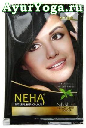 Аюрведическая краска для волос "Светло-Черная" (Neha Hair Color-Soft Black), 15 г