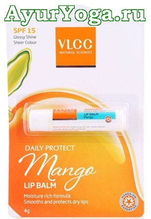 Манго - Солнцезащитный Бальзам для губ (VLCC Mango Lip Balm SPF 15)