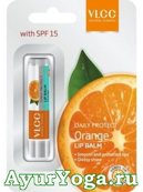 Апельсин - Солнцезащитный Бальзам для губ (VLCC Orange Lip Balm SPF 15)