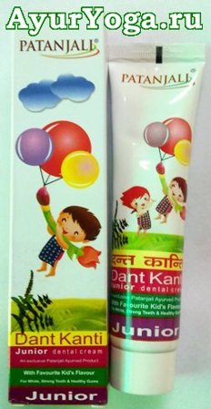 Дант Канти - зубная паста для детей (Patanjali Dant Kanti JUNIOR dental cream)