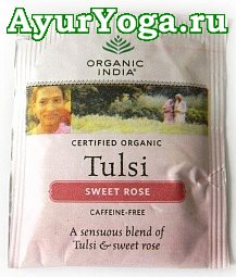 Роза-Тулси Органический Чай (Organic India Tulsi Sweet Rose tea)