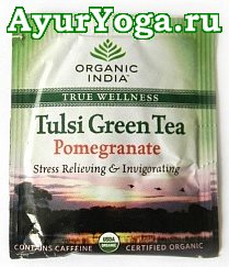 Гранат-Тулси-Зеленый чай Органический Чай (Organic India Tulsi Green Tea Pomegranate)