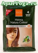 Индийская краска для волос "Коричневая" (VLCC Henna Natura Colour-Brown)