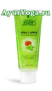 АлоэВера-Яблоко - Массажный гель для лица (Jovees Vera & Apple Face Massage Gel)