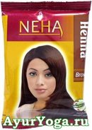 Хна-Краска для волос "Коричневая" (Neha Herbal Henna-Brown)