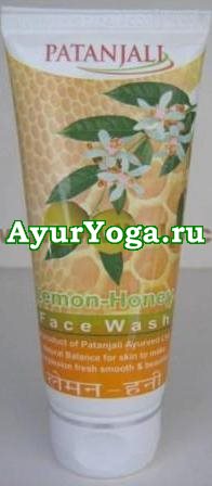 Лимон-Мёд - Гель для умывания (Patanjali Lemon & Honey Face Wash)