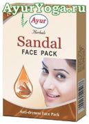 Сандал - Порошковая маска для лица (Ayur Sandal Face Pack)