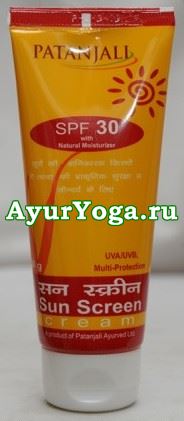 Солнцезащитный крем Патанджали (Patanjali Sun Screen Cream-SPF 30 with Natural Moisturizer)