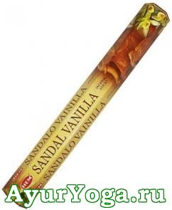 Сандал-Ваниль - благовония палочки (Hem Sandal-Vanilla)