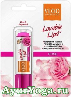 Роза - Бальзам для губ (VLCC Lovable Lips Rose)